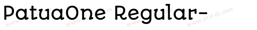 PatuaOne Regular字体转换